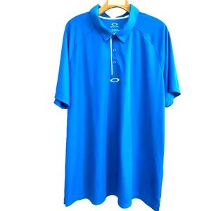 OAKLEY Elemental Ozone Blue Golf Polo Shirt Mens Size XL